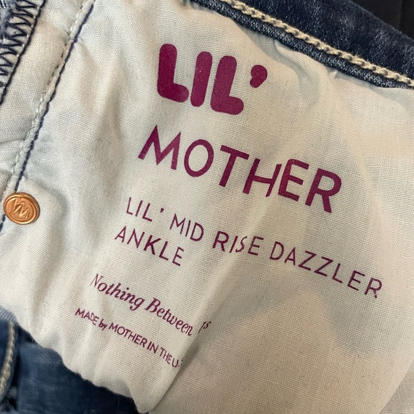 Mother lil mother lil mid rise dazzler ankle jeans in nothing between us - Picture 10 of 13